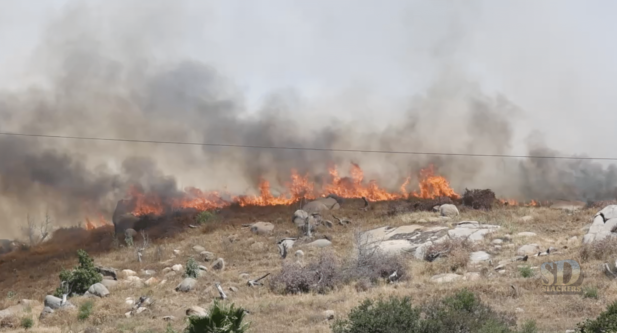 Evacuation Warnings Issued as Fire Threatens Homes in Lakeside